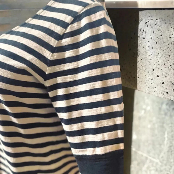 OFF WHITE/BLACK BANANA REPUBLIC RELAXED FIT DRESS 3/4” SLEEVES SIZE XTRA LARGE - Picture 6 of 16